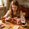 1 Набор 3D Животные из Бусин DIY, Набор для Творчества Животные из Бусин с Инструкциями, Ручная Работа Насекомое Птица Летучая Мышь Сельскохозяйственное Животное Набор для Бисероплетения для Взрослых Новичков