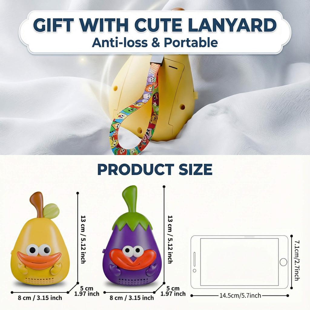 Walkie Talkies Toys for Kids: Fruits Toys 2 Pack Birthday Gifts for 3-12 Year Old Girls Boys, Camping Outdoor Games, Christmas