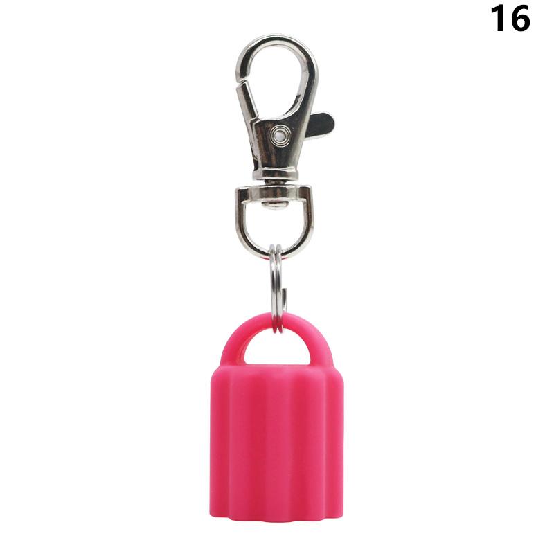 Practical Silicone Keychain Cap lip gloss accessories Portable Durable Holder Keychain Compatible For Lipstick Storage Cap