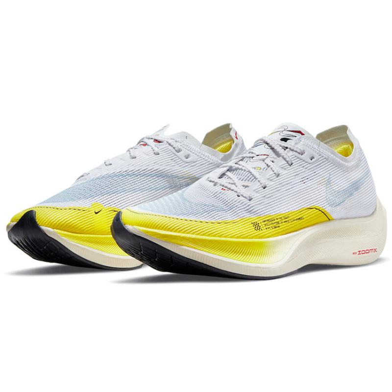 Nike ZoomX Vaporfly Next% 2 White Yellow Strike Women's Sneakers Casual DM9056-100