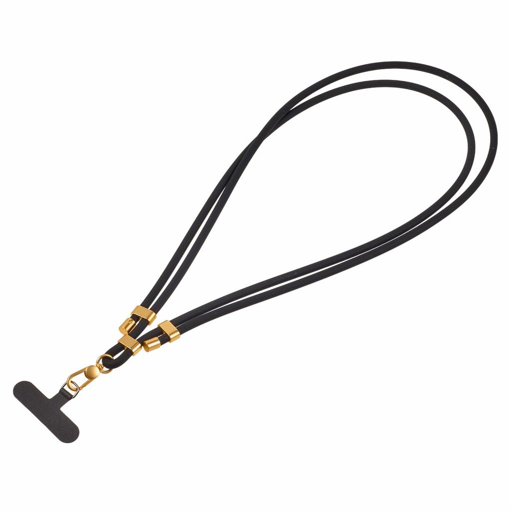 150cm Silicone Phone Lanyard Adjustable Neck Strap with Tether Tab