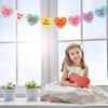 TUPARKA Valentine Conversation Candy Hearts Banner Valentine Candy Hearts Sayings Garland for Valentines Decoration Party Supplies