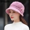 Мягкие ветрозащитные повседневные теплые вязаные шапки с цветочным узором женские утепленные осенне-зимние однотонные шерстяные шапки большого размера