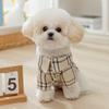 Весна и лето новая клетчатая рубашка с мишкой одежда для собак кошек средних и маленьких собак кошек тедди товары для одежды для домашних животных
