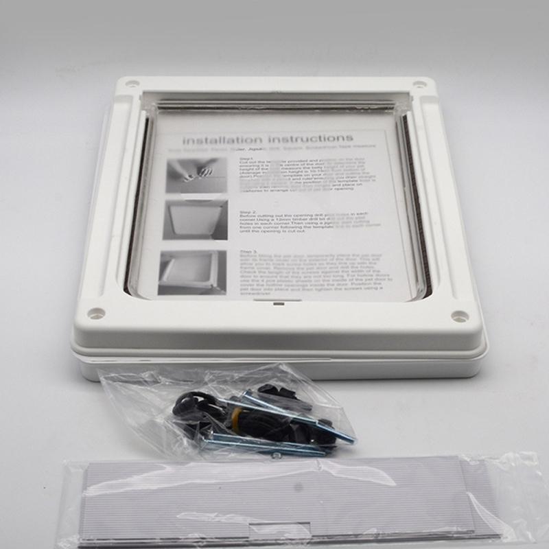 Pet Screen Doors Puppy Safety Flap Free Entry Exit Quiet Gate Pet Supplies For Large Medium Dogs