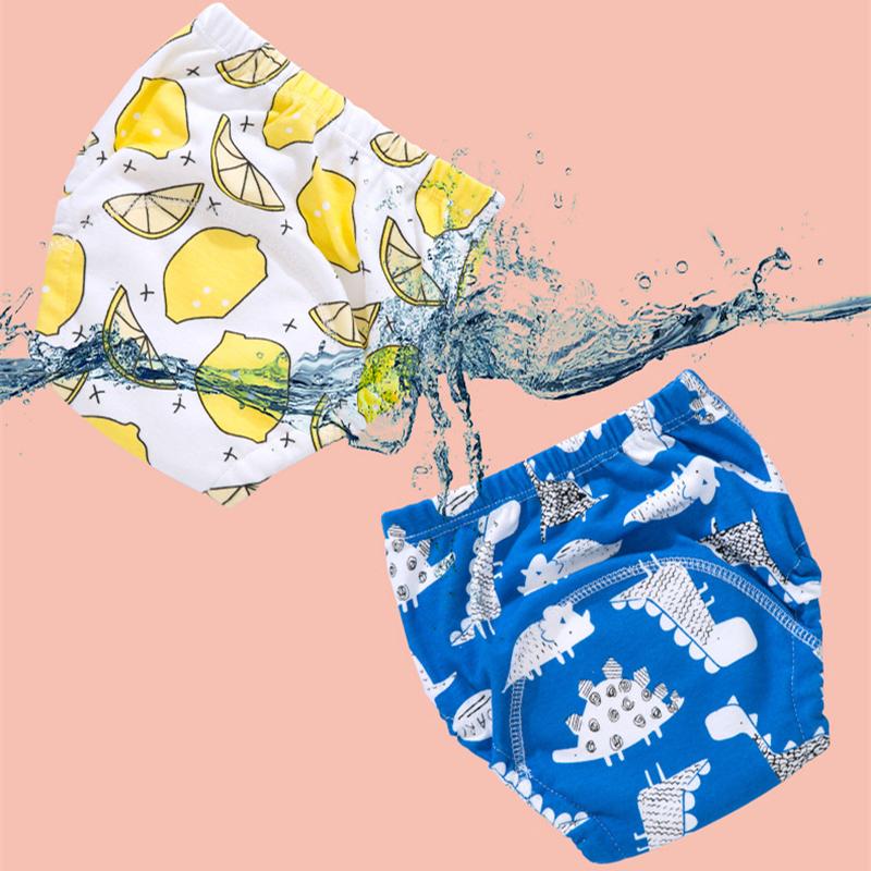 6 Layer Waterproof Reusable Cotton Baby Training Pants Infant Shorts Underwear Cloth Baby Diaper Nappies Panties Nappy Changing