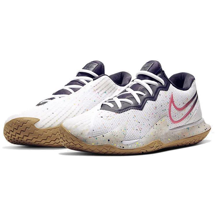 Nike Кроссовки Court Air Zoom Vapor Cage 4 Белые Сетчатые Унисекс Пшеничные Лазерно-Багровые CD0424-105