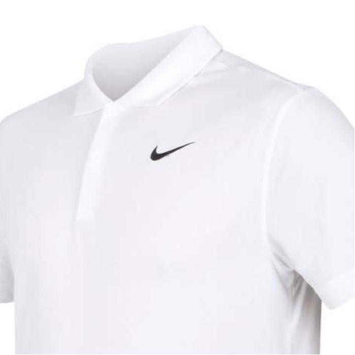 Nike Рубашка поло с коротким рукавом и небольшим логотипом, однотонная, мужская, белая DH0858-100