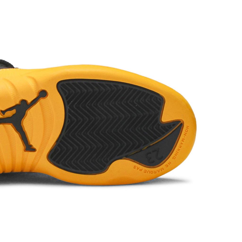 Air Jordan 12 Retro PreSchool 'University Gold' (Unisex) Black / Black / University Gold Kids' Basketball Shoes 151186 070