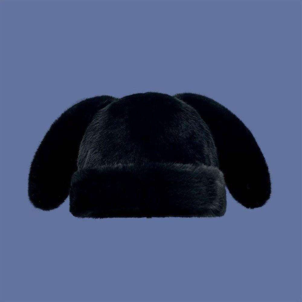 Thickened Fur Winter Hat Ear Protection Plush Hat Warm Bucket Hat Winter