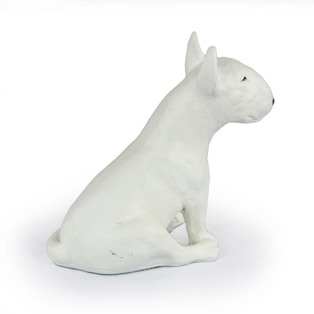 Bull Terrier, Bully II - Dog Statue, Sitting Dog for Desk, Decoration for the Living Room of a Dog Lover by Art-Dog
