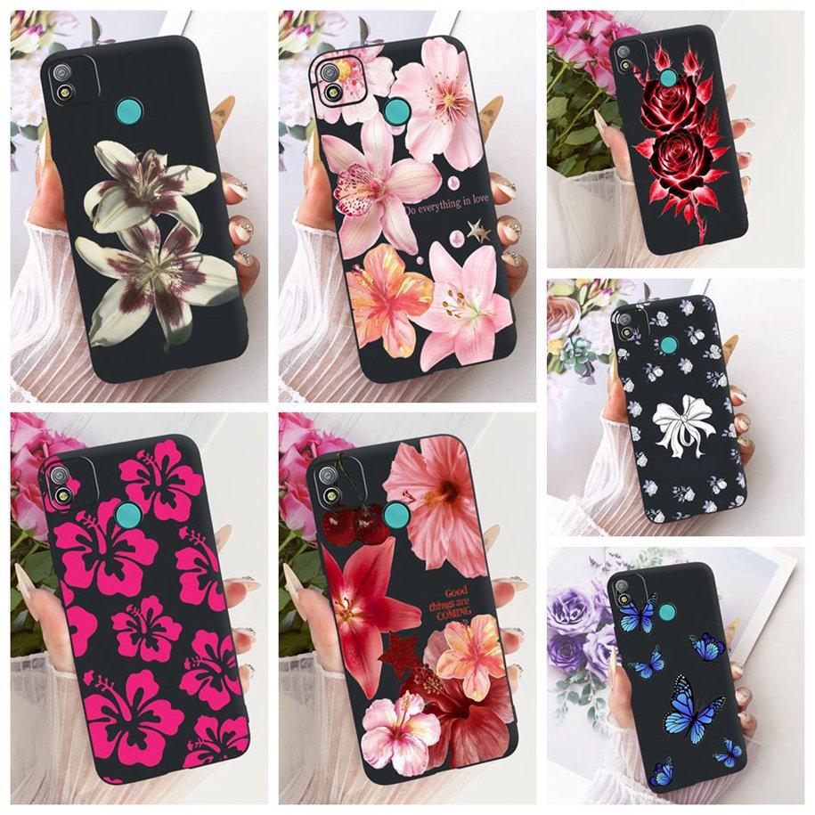 Case For Tecno Pop 4 Cover BC2c BC1s New Fashion Flower Soft Black Silicone Cover For Tecno Pop 4 Lte Pop4 Air Shockproof Bumper
