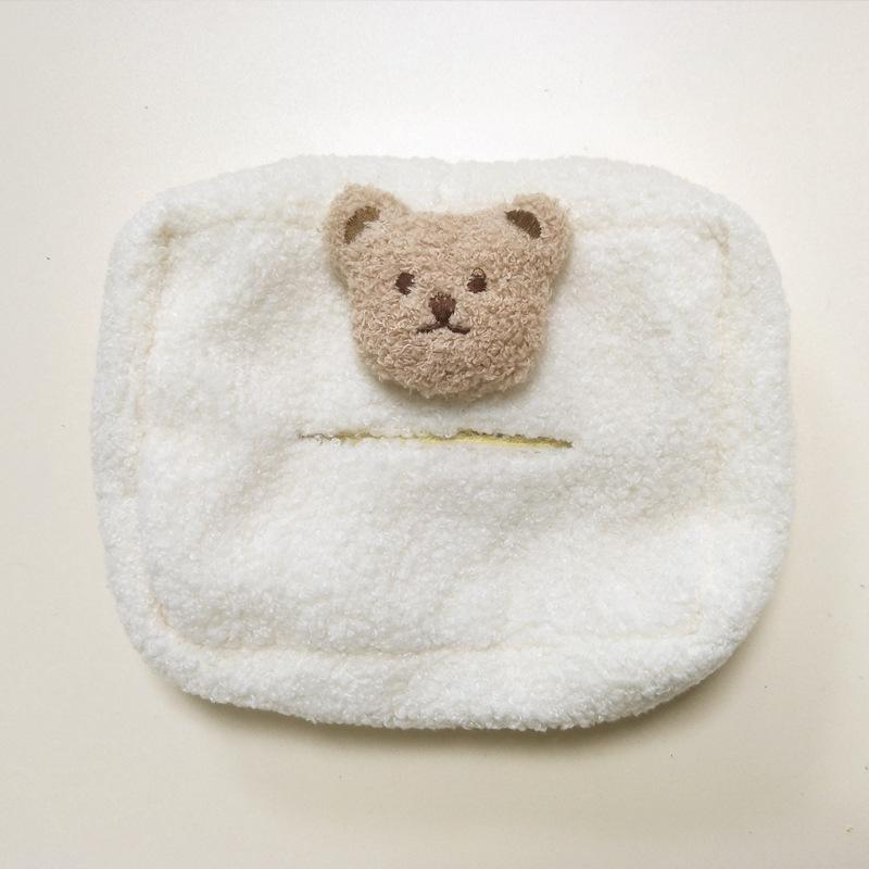 Best Seller KAMIMI High Quality Cute Plush Bear Animals Tissue Box Car Seat Back Hanging 18x14cm Paper Box Home Decoration