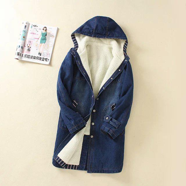 Winter Denim Jacket Women Ladies Outwear Fashion Long Sleeve Loose Casual Girls Jackets Women Coat