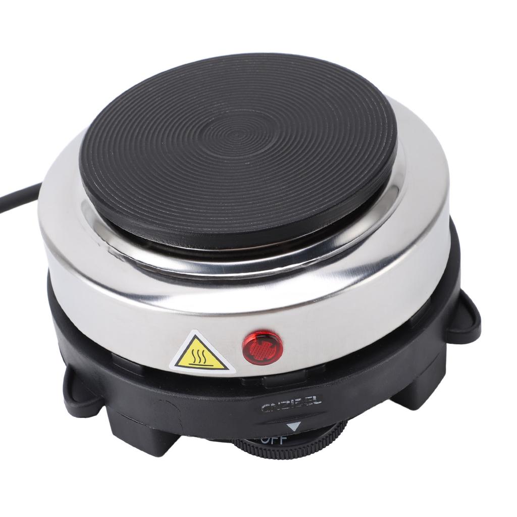 Маленькая электрическая плита 500 Вт из нержавеющей стали с 6 скоростями и регулируемой температурой, электрическая горелка для чайника