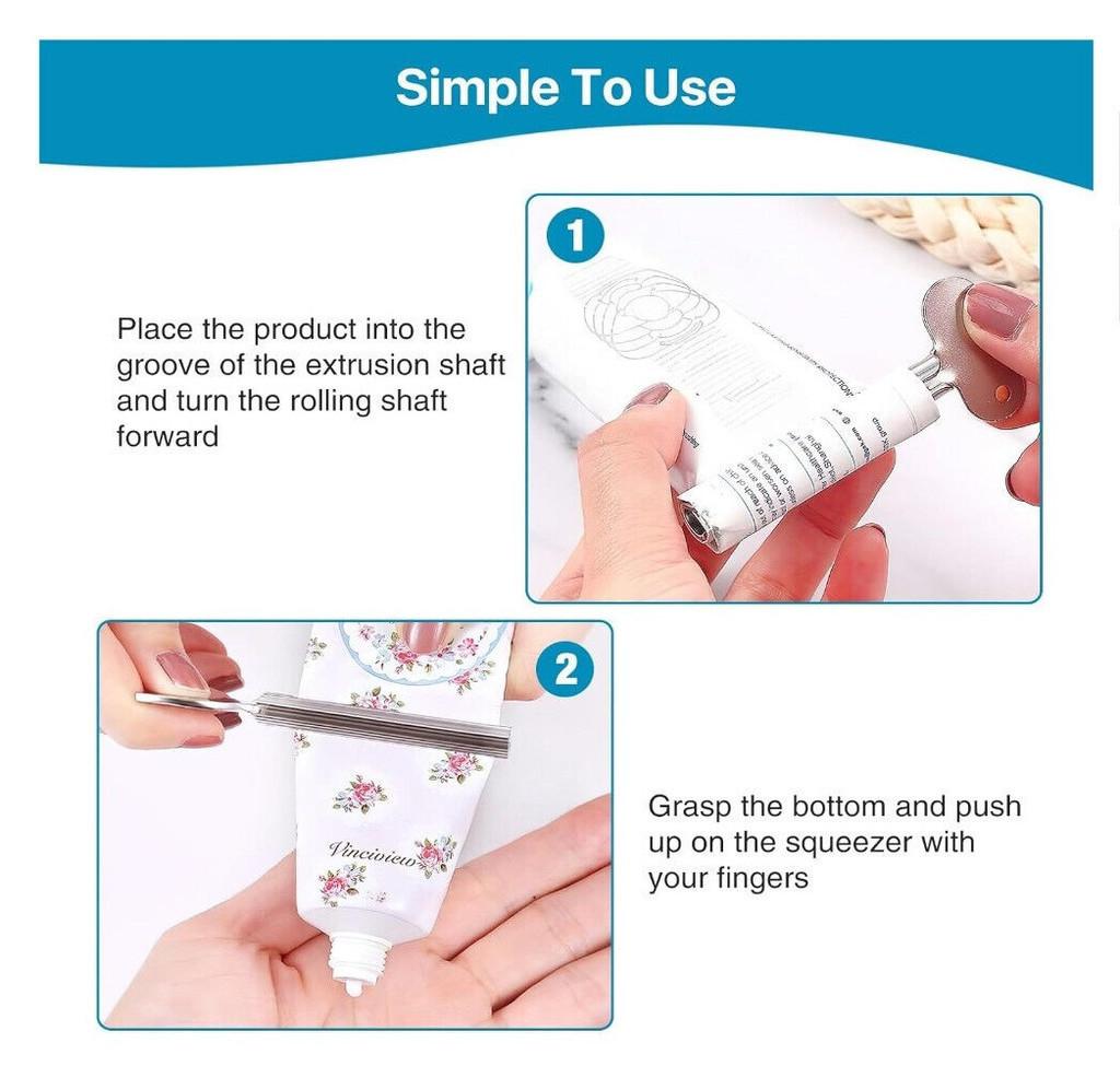 Ключ-выдавливатель для зубной пасты из нержавеющей стали, металлический пресс, инструмент для красоты