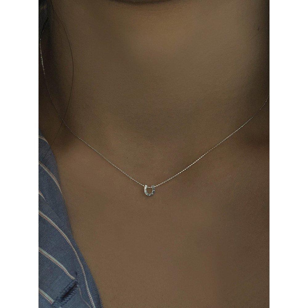 [92.5 Silver]Horse Hoof Of Lucky Necklace