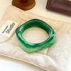 Minority Design Colorful Acrylic Bangle Europe American Style Transparent Hand Ring  Women