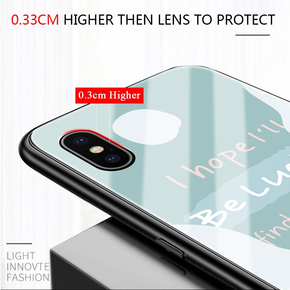 Чехол для телефона из закаленного стекла для iPhone 11 12 13 14 15 16 17 Redmi 10 12 14C Note10 Note14 Xiaomi 11Lite PocoC75 Мягкий край Ударопрочный Гладкий чехол
