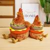 Креативная плюшевая игрушка-подушка в виде курицы-гамбургера, кукла-кукла-цыпленок, детская кукла-комфорт
