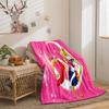 Cartoon beautiful girl series double-sided flannel 2D digital printing blanket blanket