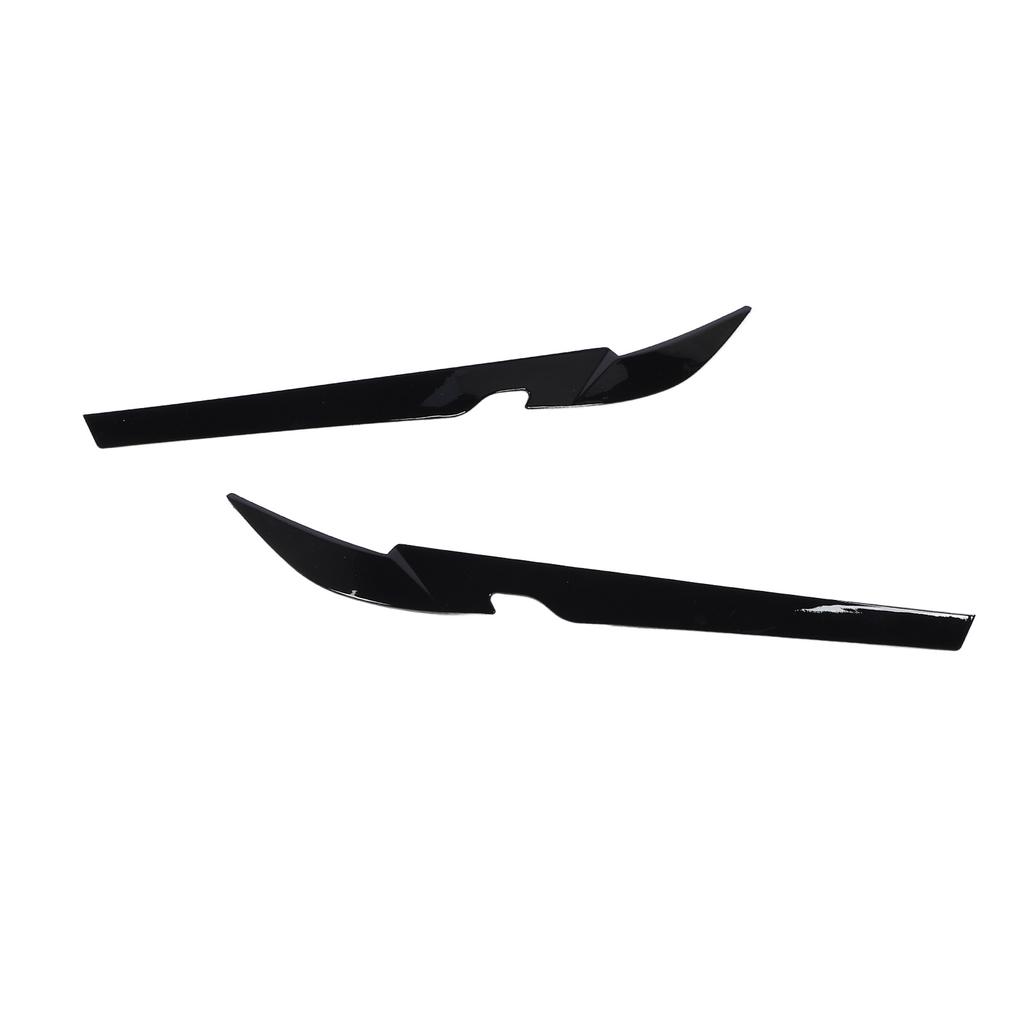 Pair of Front Headlight Eyebrow Glossy Black Left Right Headlamp Eyelid Cover Trim for 5 Series G30