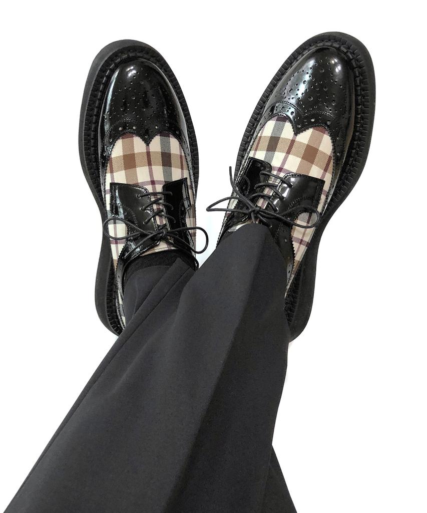 Joenshoe Heymarken Classic Check 5Cm Oversole Wingtip Black