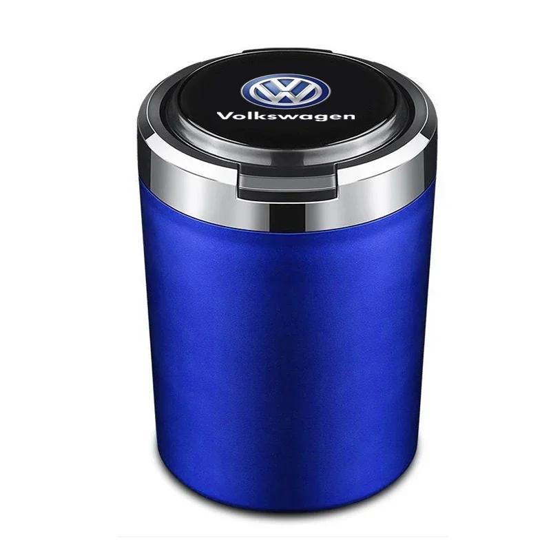 2025 Hot Car Cigarette Ashtray Cup With Lid With LED Light Portable Detachable Vehicle Ashtray For Volkswagen CC R-Line GTI T5 G