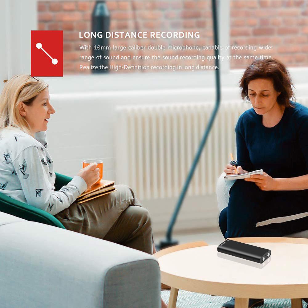 Smallest 8GB Professional Voice Recorder Digital Audio Mini Dictaphone + MP3 Player