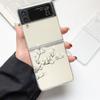 Модный Чехол с Цветами для Samsung Galaxy Z Flip 3 4 5 6 7 Жесткий Складной Z Flip4 Прозрачная PC Крышка Защита Подарок