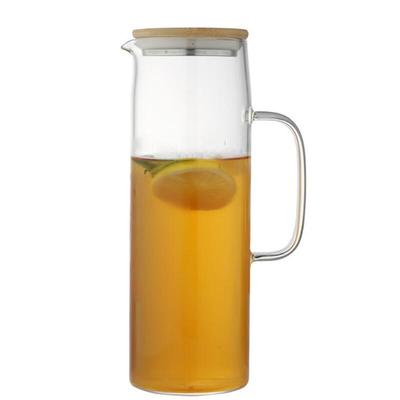 Стеклянный кувшин для воды Nu Feng с бамбуковой крышкой