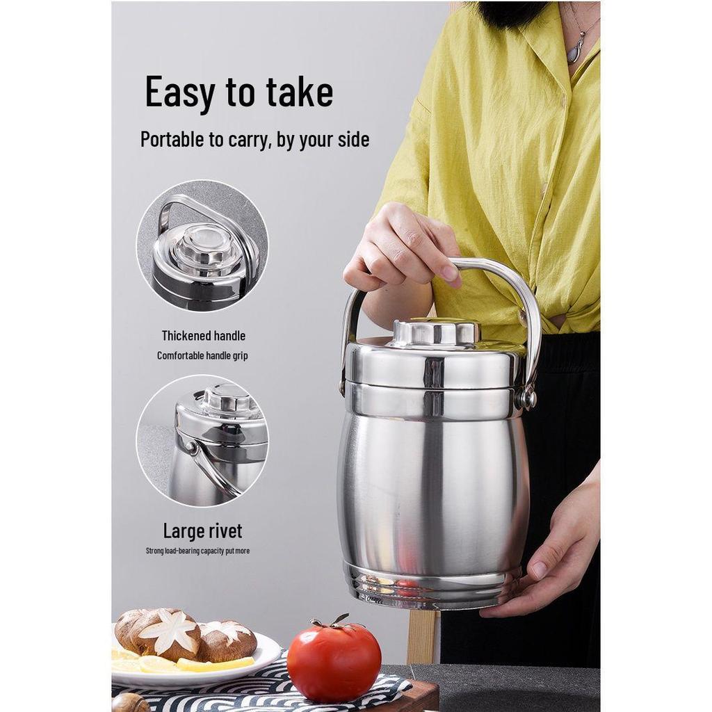 Двухслойный изотермический ланч-бокс из нержавеющей стали - Ланч-бокс большой вместимости для взрослых