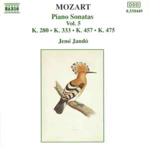 CD WOLFGANG AMADEUS MOZART JEN JAND Piano Sonatas Vol. 5 8550449 Naxos Germany ObiClassical Used
