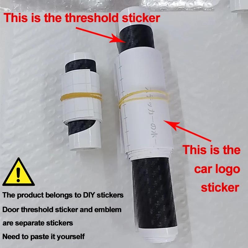 NADH5 5Pcs Car Emblem Threshold Door Sill Protector Anti Scratch For Skoda Octavia Kodiaq Fabia Superb Yeti Rapid Kamiq Karoq Derivat