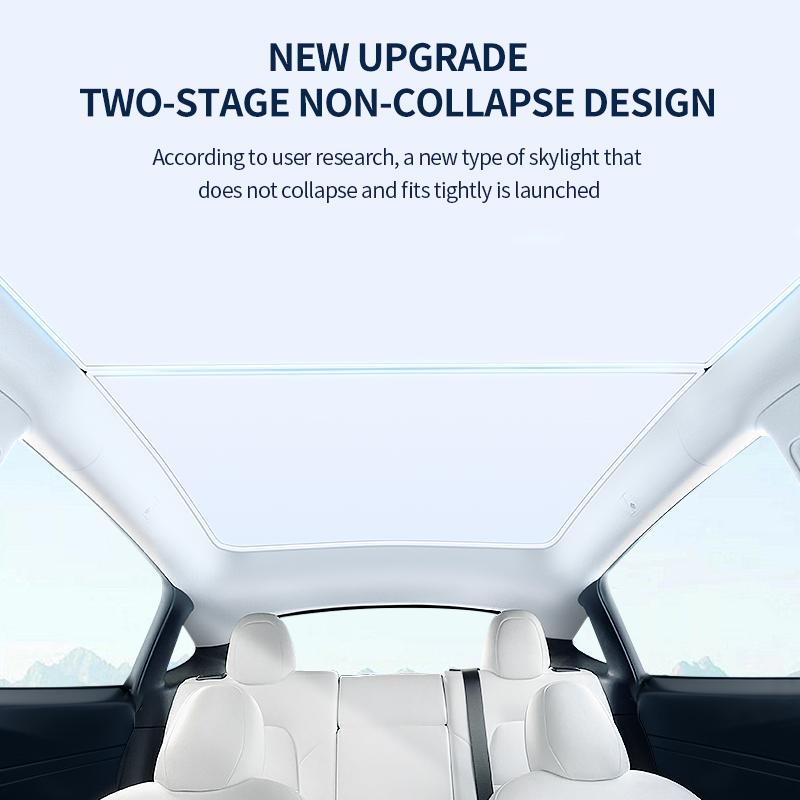 ACR3 2 шт. Для Tesla Model 3/Y/3 Highland/Y Juniper Ледяная Ткань Защелкивающиеся Тенты для Стеклянной Крыши Передний и Задний Люк Потолочный Козырек от Солнца