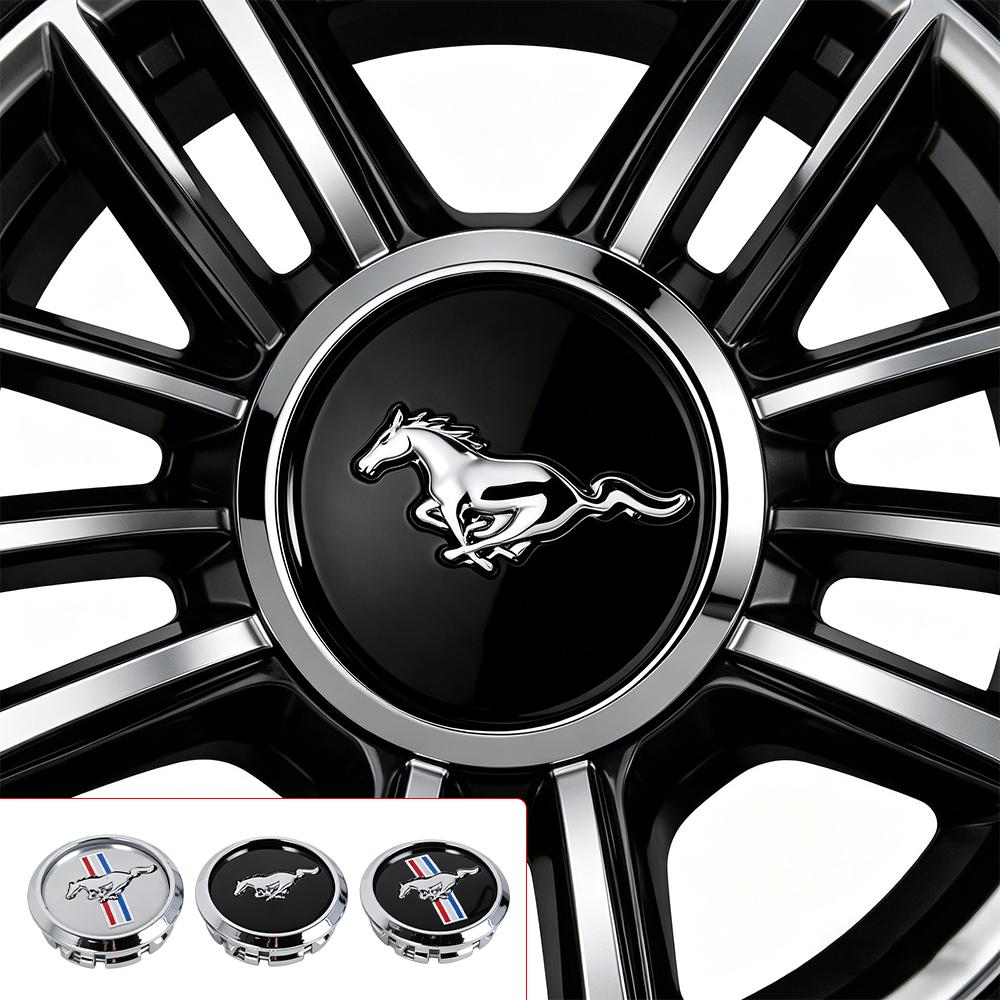 4Pcs 68mm Car Wheel Center Hub Caps Badge Auto Tire Hubcap Accessories For Ford Mustang Focus Fiesta Mondeo Kuga Ranger Shelby