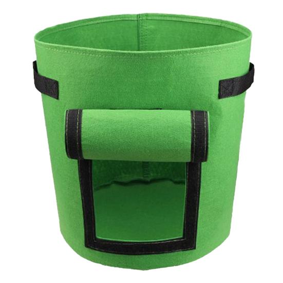 Сумка для выращивания картофеля, садовый горшок для цветов с застежкой на окне, лентой, лоскутной ручкой, легкая мобильность, толстая двухслойная сумка для посадки