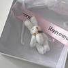 5pcs 4.5cm 6cm 5-color Soft Mini Joint Rabbit Pendant Plush Bunny For Keychain Bouquet Toy Doll DIY Ornaments Gifts
