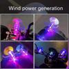 Car Rotatable Airplane Wind Powered Small Led Light Airplane Decor Car Styling Ornaments Bikes MotorcycleBicycle Decorations