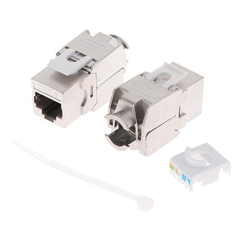 Разъем Keystone Cat6A Cat7 Cat7 Rj45 Stp Безинструментальный Тип Модульные Разъемы Адаптер Соединитель Для 22-26 Awg