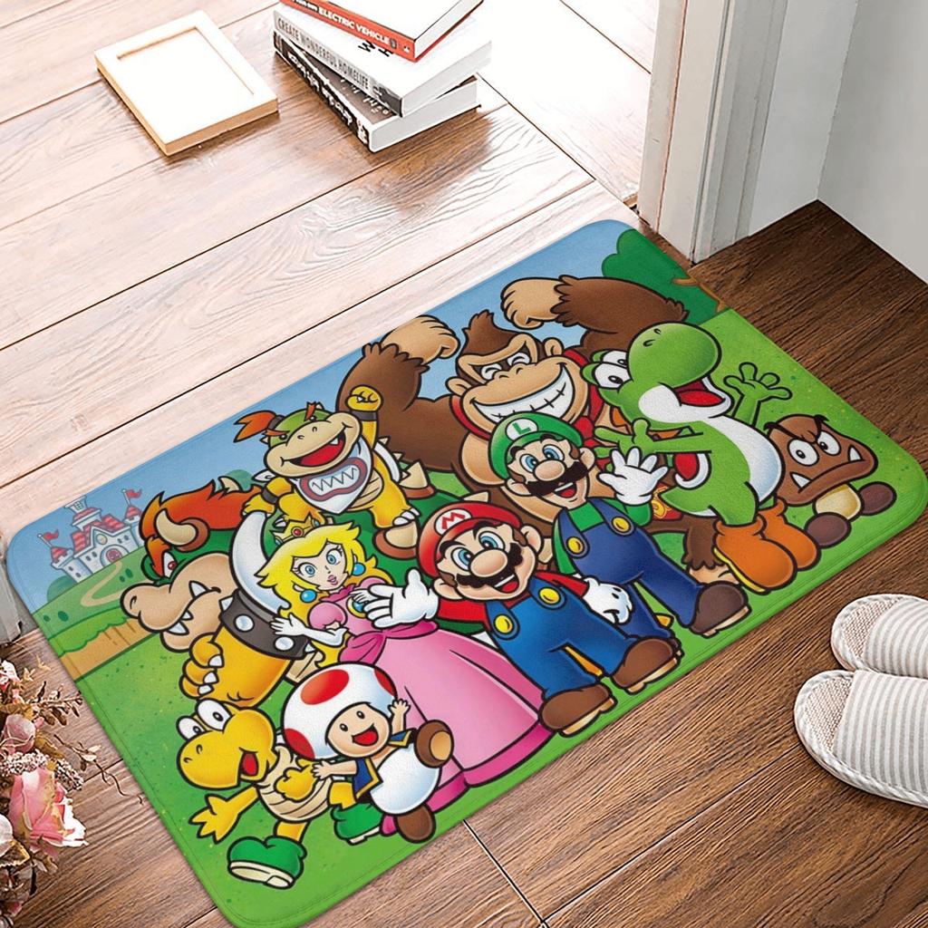 M-Marios Super Bros Front Door Floor Entrance Mat Outdoor Bathroom Kitchen Doormat Garden Carpet Rug