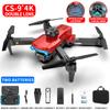 Cs9 Remote Control Obstacle Avoidance Drone Foldable Aerial Hd Dual Camera Optical Flow Quadcopter