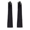 Long Gloves Stretchy Sun Protection Soft Breathable Black Elbow Length Gloves for Wedding Party