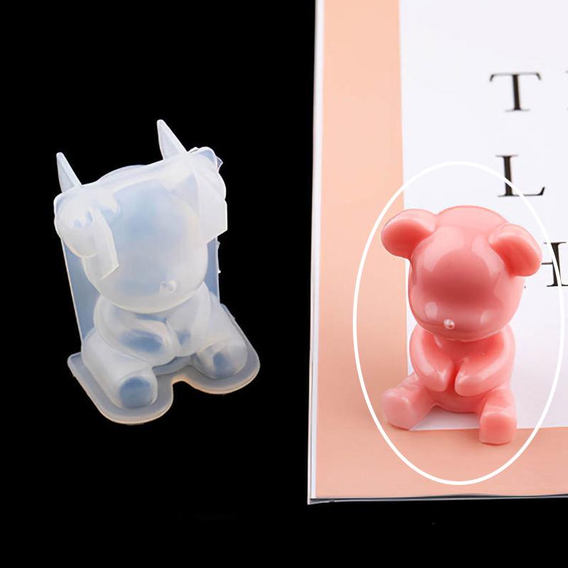 3d силиконовая форма Diy Геометрия стерео медведь олень кошка форма для животных форма для украшения торта инструменты орнамент форма эпоксидная форма