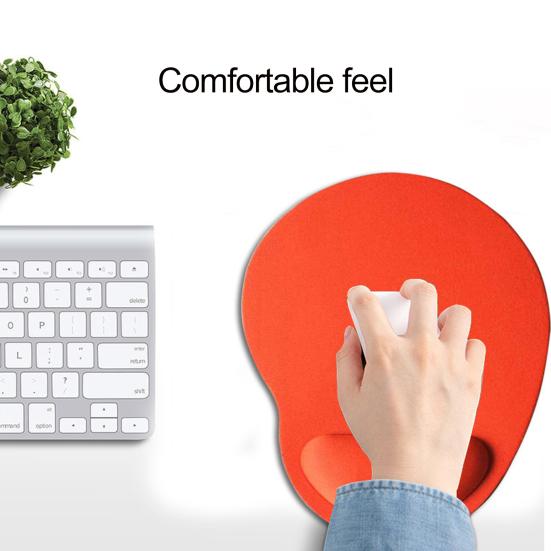 Коврик для мыши на запястье из пены с эффектом памяти, ступенчатый клиновидный дизайн, эргономичная поддержка запястья, нескользящий коврик для мыши для домашнего офиса