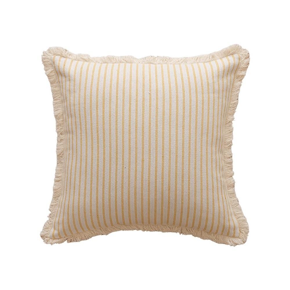 Linen Striped Throw Pillow Cover Nordic Style Cushion Cover Back Cushion Cover  Living Room