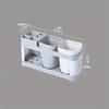 Chic Hollow Design Toothbrush & Toothpaste Holder Set with Drain - Ideal for Bathroom Organization, Home Decor