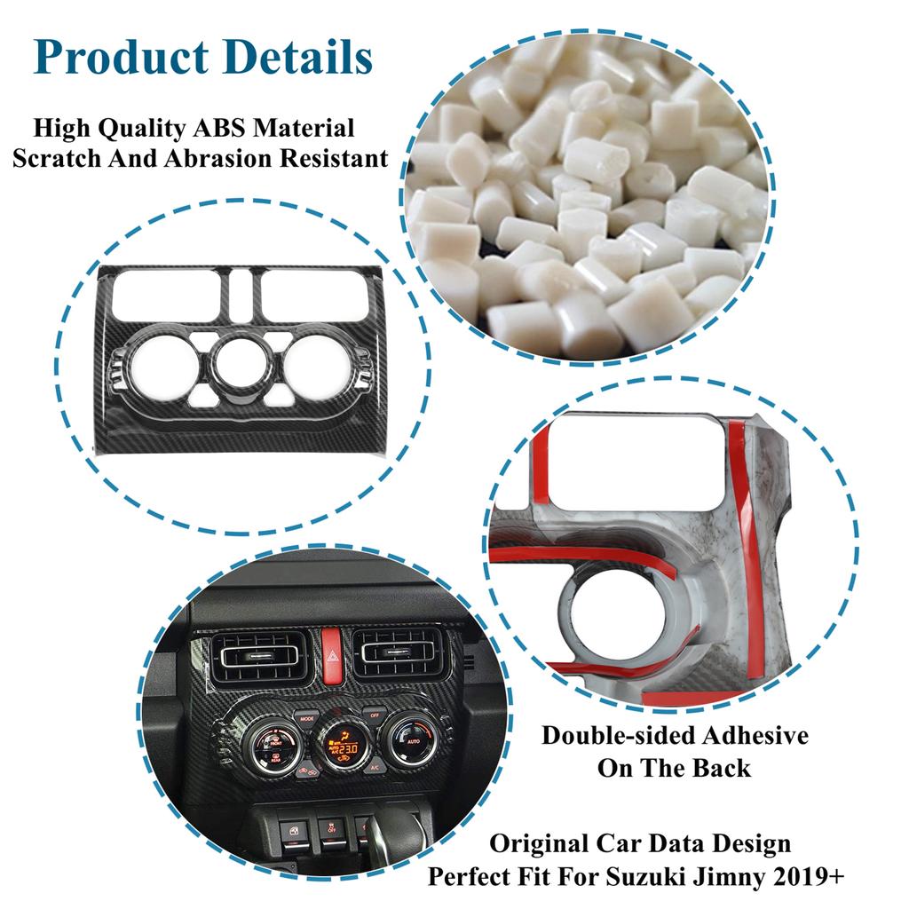 Автомобильная автоматическая панель управления кондиционером, декоративная крышка для Suzuki Jimny JB64 JB74-2023, внутренние молдинги
