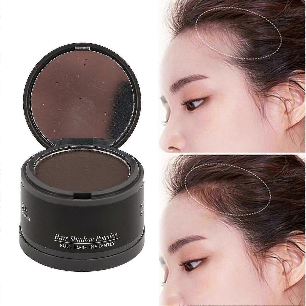 4g Hairline Shadow Powder Trimming Filling Forehead Root Touch Up Hair Powder for Contouring Thinning Hair Dark Brown