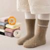Wool Warm Children Sock for Boy Girl Sporty Simplicity Solid Color Calf Sock for Kids Autumn Winter Thicken Cashmere Warm Sock